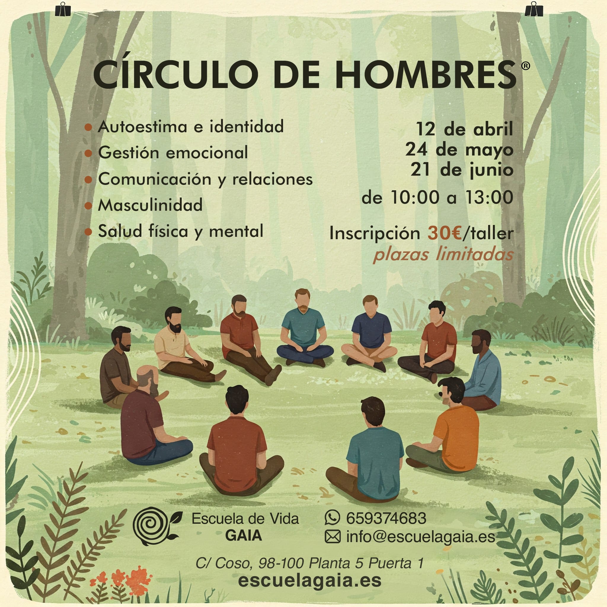 circulo de hombres escuela de vida gaia zaragoza