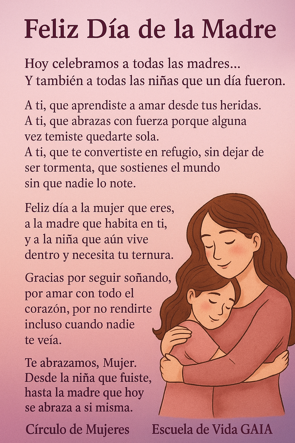 Día de la Madre en el Círculo de Mujeres de Escuela de Vida GAIA 